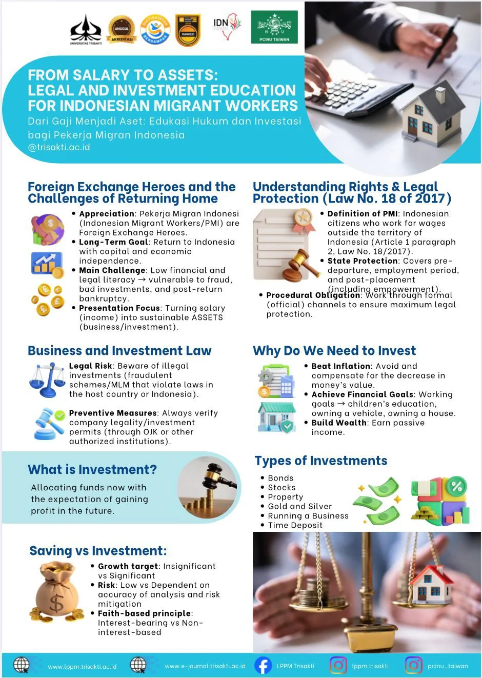 From Salary to Assets: Legal and Investment Education for Indonesian Migrant Workers