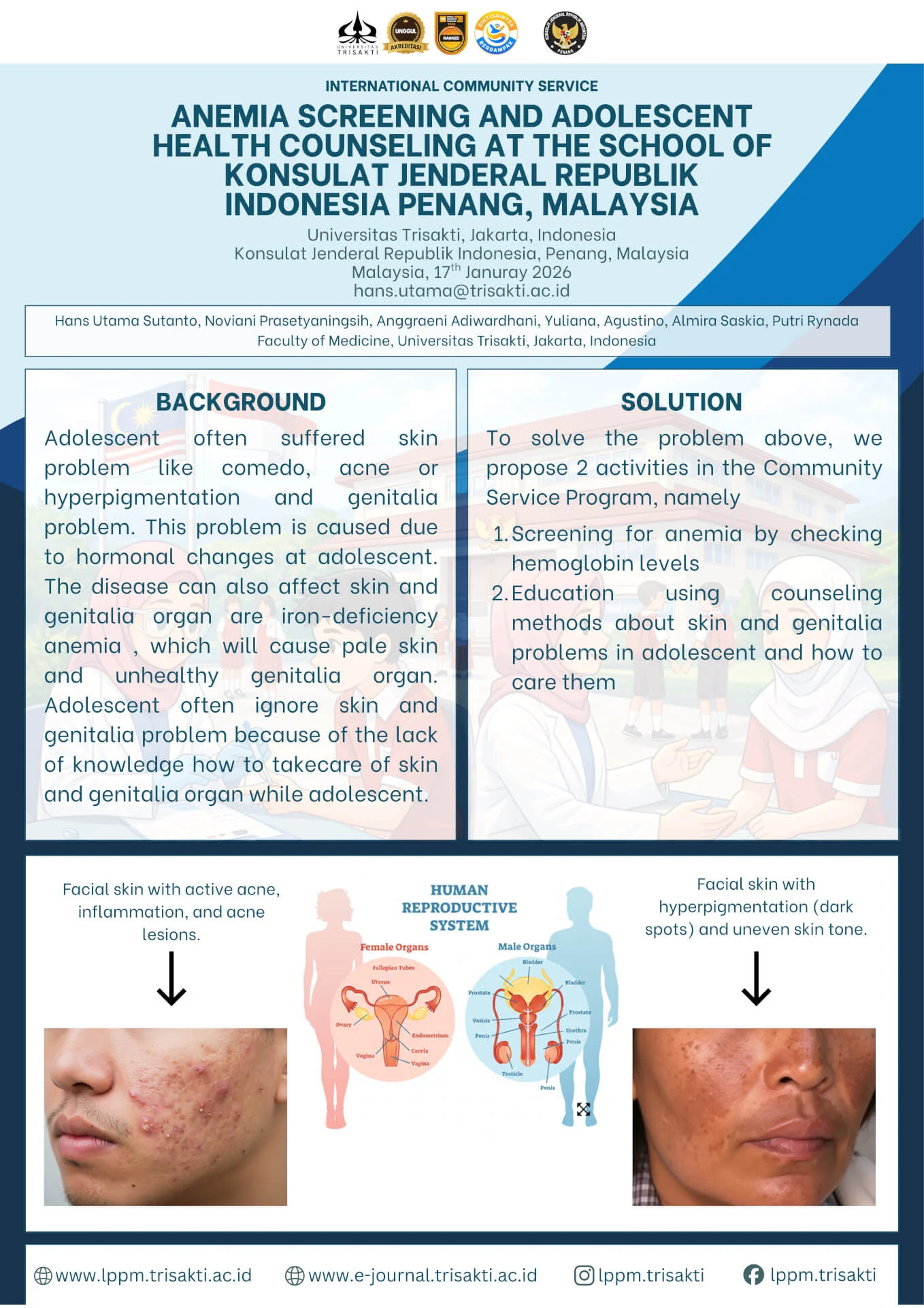 Anemia Screening and Adolescent Health Counseling at the School of the Consulate General of the Republic of Indonesia in Penang, Malaysia